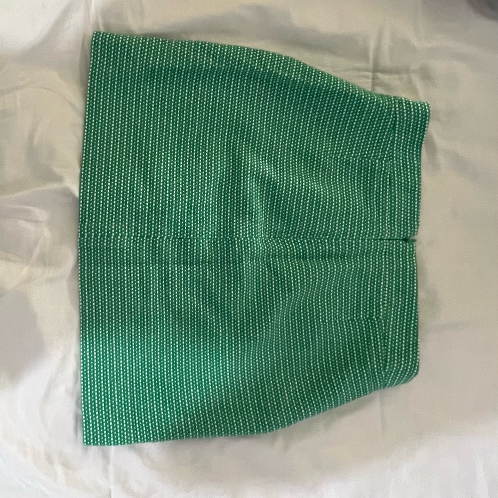 Green dotted skirt